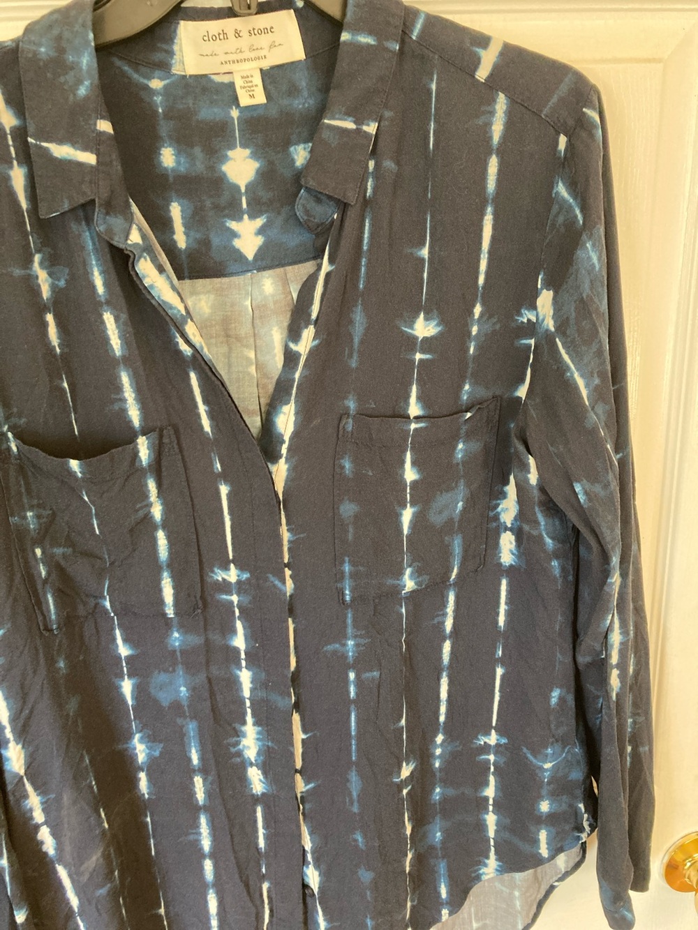 cloth & stone Indigo Tie-Dye Button Down Shirt - Picture 3 of 8